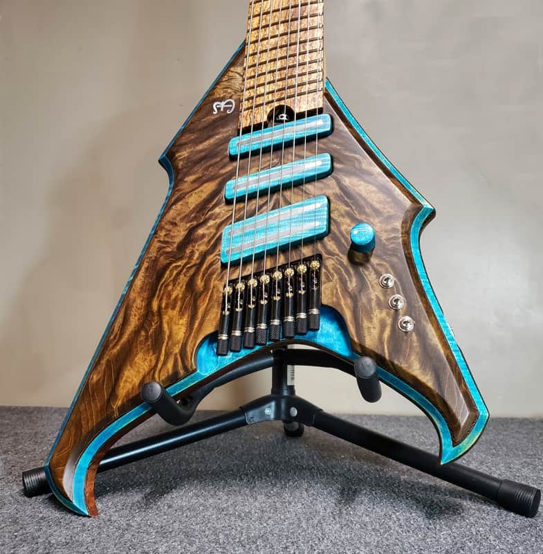 Barlow Guitars Vulture 2020 Phoebe / Flame Maple / Zebrawood image 1