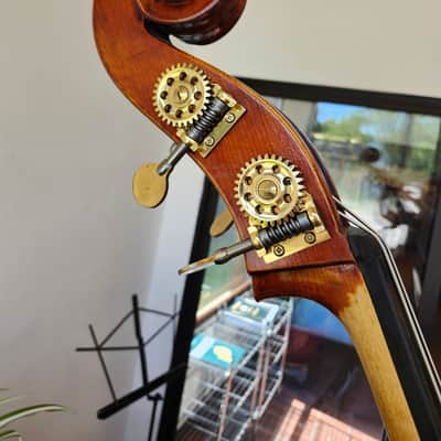 Used Krutz 550 series model B355 Upright 3/4 Size Bass with Bag + Bow image 8