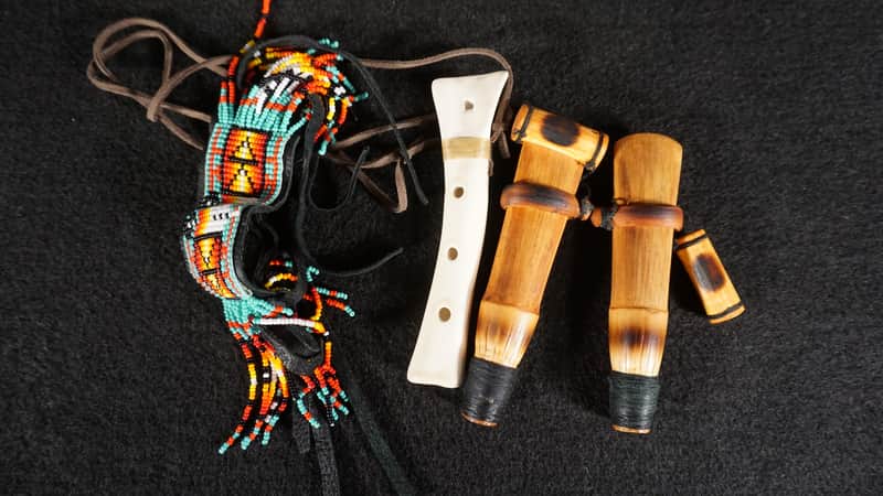 Native American Bone Flute & Extras image 1