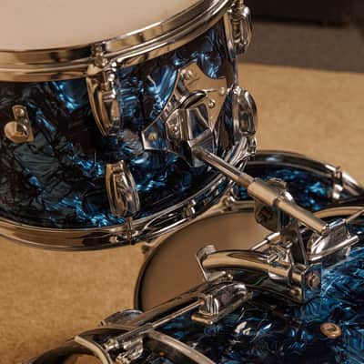 1960s MIJ Blue Diamond Pearl Drum Set 14x20 8x12 14x14 and 5x14 image 10