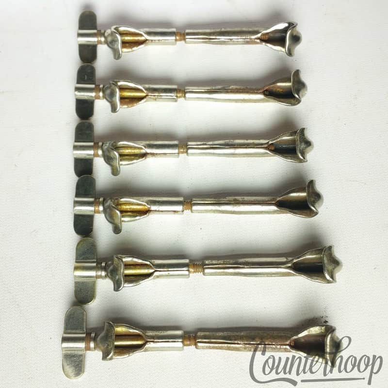 *Leedy 6x Snare Drum 14,15x3" Single-Tension T-Rods+Claws Nickel USA Vintage 10s image 1