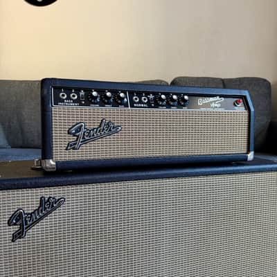 Fender Bassman 2-Channel 50-Watt 2x12" Piggyback Guitar Amp 1964 - 1966 Black Panel image 2