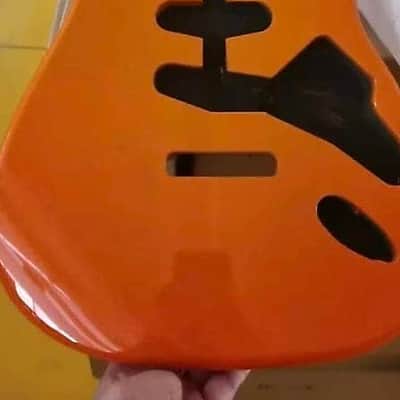 Alder Wood Orange Guitar Strat Stratocaster Style Body image 2