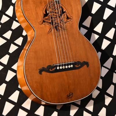 ✴️ Video Included - Double-top 1920s Antique Pre-war German Romantic Guitar, Hand-carved Rosette – Great Condition and Outstanding Sound image 14
