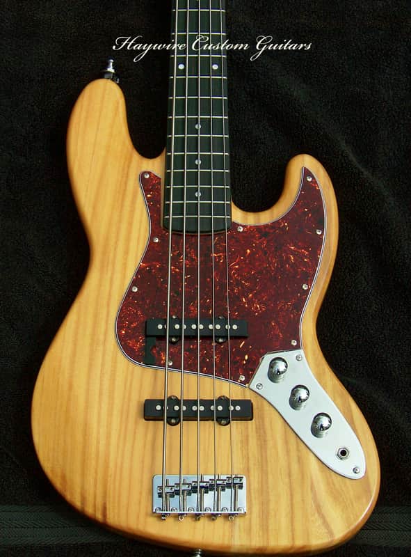 5 String Jazz Bass X-Light 7.5lb. Wide 1.75"(45 mm)Nut Natural Butterscotch Body + Strap Locks+ Includes full Setup! image 1