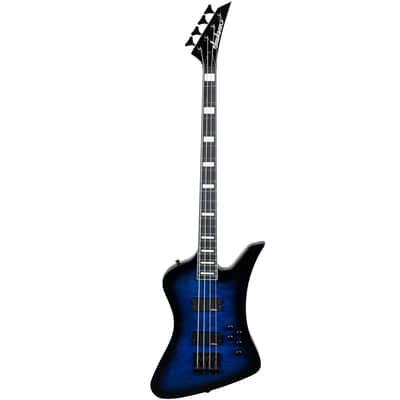 Jackson JS Kelly Bird JS3Q Bass Guitar Transparent Blue Burst (Used) image 2