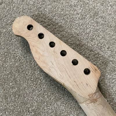 Black Harley Benton Maple Wood Tele Style Guitar Neck, Rosewood 22 Frets Fingerboard image 11