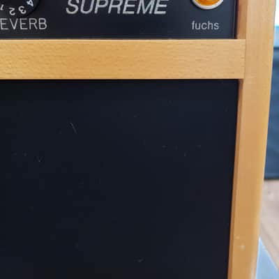 Fuchs - ODS - 100 Watt - Natural Wood Head with Matching Wood 1x12 Cab with OEM EVM12L.  Includes amp flight case, original amp/speaker cab vinyl covers and original foot switch. image 6