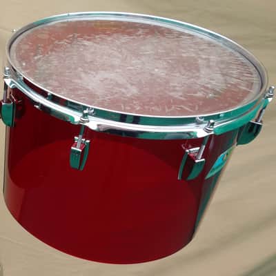 LUDWIG VISTALITE 70's VINTAGE DRUM CONCERT TOM RED 14" XLNT~ONE DRUM ONLY image 2