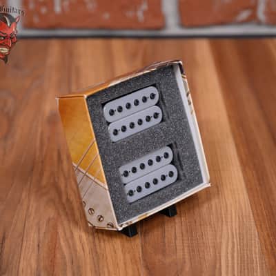 Bare Knuckle Aftermath Humbucker Set with Grey Bobbins/ Black Bolts 53mm Trem Spaced image 1