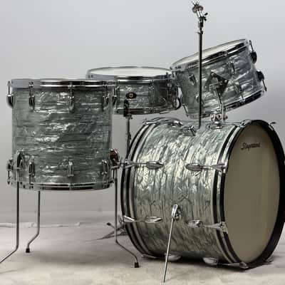 Slingerland 20/12/14/5x14" Radio King Early 60's 5n Modern Jazz Outfit - Sky Blue Pearl image 2