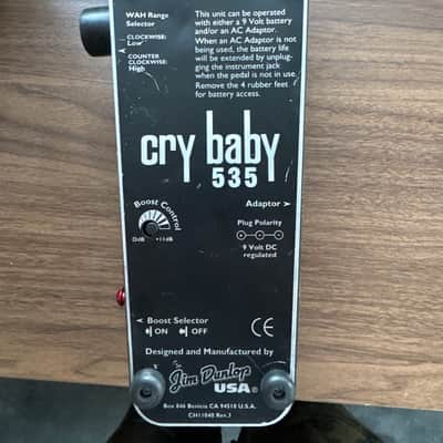 Dunlop BB535 Series Cry Baby Wah Adam Jones Tool wah 1990s image 3