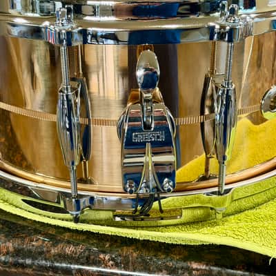 Gretsch G4164PB USA Custom Phosphorus Bronze 6.5x14" 10-Lug Snare Drum 2013 - Present - Bronze image 7