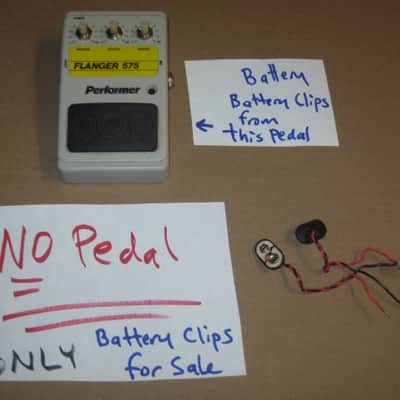 used 1980s genuine DOD double 9v battery clip for Performer Series pedals (NO pedals included / NO other parts included) battery clips work fine (pedal & internal parts seen in pictures provided as a reference) image 1