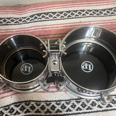 Latin Percussion LP845-K Mini 6/8" Timbale Set with Mount 2010s - Chrome over Steel image 5