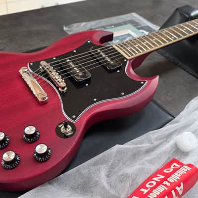 Epiphone SG Classic P-90 Worn Cherry BRAND NEW P90 Pro Soapbar Soap Bar Pickups 60s 60's SlimTaper Neck Profile Satin Finish Electric Guitar image 10
