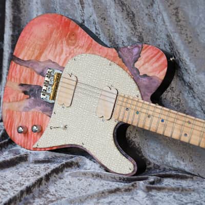 GB Liuteria Traditional Tele maple pink and purple resin image 14