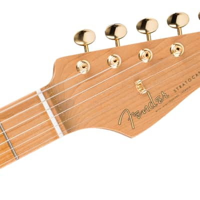 Fender Limited Edition Vintera II 50s Stratocaster Gold MN WBL - White Blonde image 4