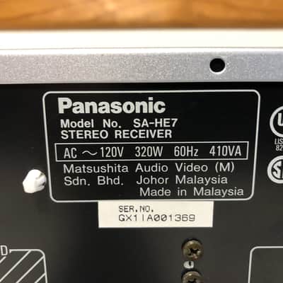 Panasonic SA-HE7 Receiver HiFi Stereo 5.1 Channel Home Audio Vintage AM/FM Dolby image 6