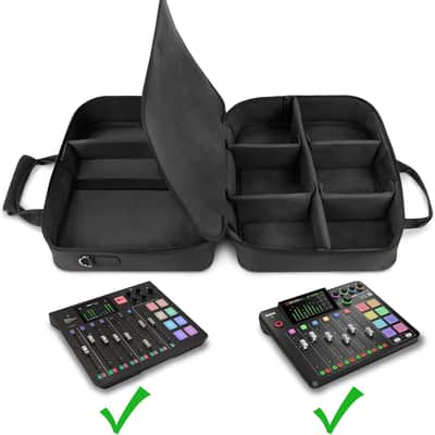 Audio Mixer Case - Podcast Mixer Travel Case with Scratch-Resistant Interior & Customizable Storage - Compatible with RODECaster Pro, RODECaster Pro II, RC Duo & More Audio Equipment (Black) image 5
