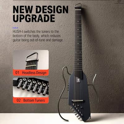 SPECIAL OFFER!! Donner HUSH-I Guitar ~ Black image 8