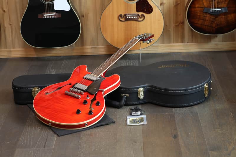 Minty! 2017 Heritage H-535 Semi-Hollow Electric Guitar Figured Cherry + COA OHSC image 1