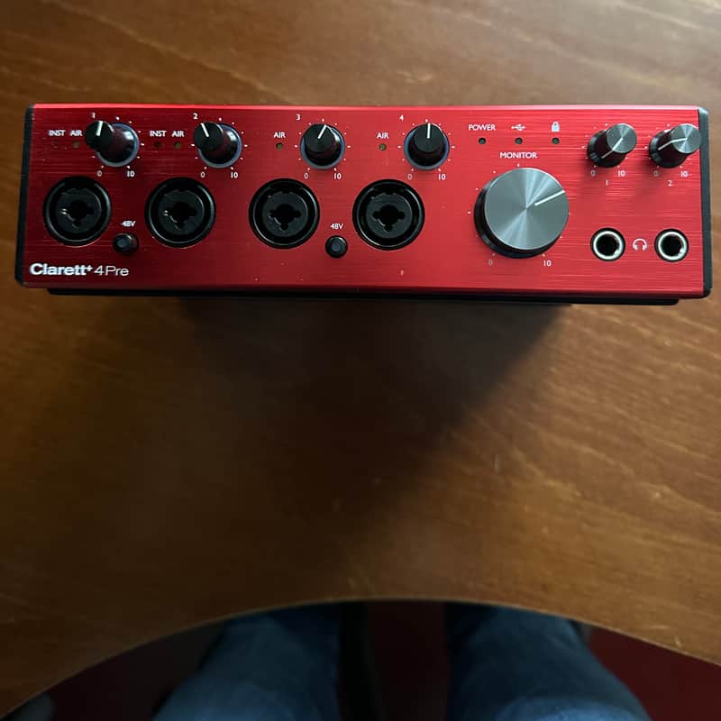 2021 – Present Focusrite Clarett+ 4Pre USB-C Audio Interface Red