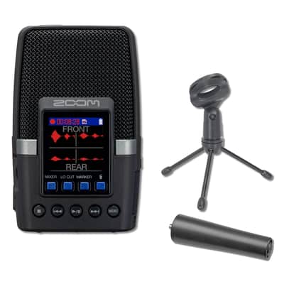 Zoom H2essential Multi-Mic Handy Recorder with MA-2 Tripod to Mic Stand Adapter and Mini Tripod Desktop Mic Stand image 1