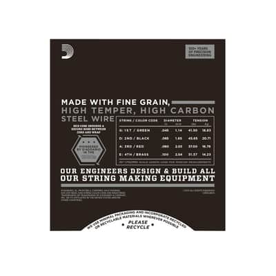 ECB81S Chromes Bass Light 45-100 Short Scale D'Addario image 3