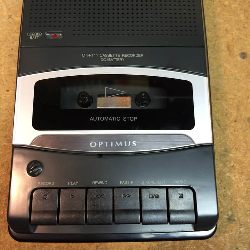 Optimus CTR-111 Cassette Recorder (Radioshack, Tandy, Cassette, LoFi, Lo-Fi, Tape, Portable) image 1