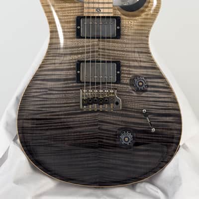 PRS Custom 24 LTD European Edition (Wood Library/10-Top/Custom Colour) 2021 Charcoal Fade/Black Back image 1