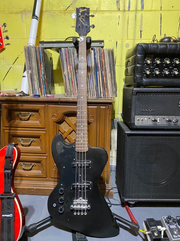Custom made Krist Novoselic RD bass (left handed) 2000s  Gloss Black image 1