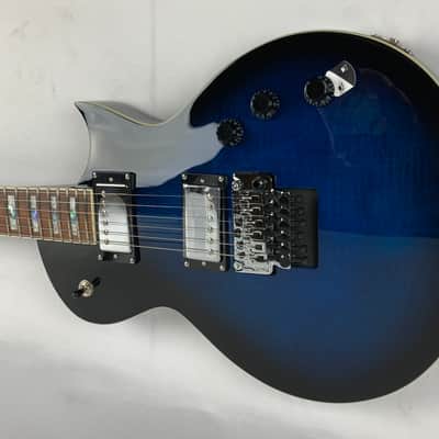 ESP LTD AS-1 FR FM Alex Skolnick Black Aqua Sunburst BLKAQSB + Hardshell Case B-Stock - KOREA image 12