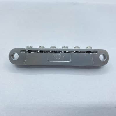 Satin Chrome Tune O Matic Guitar Bridge Tailpiece Set image 2