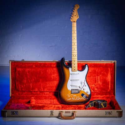 Fender 50s Reissue Stratocaster Signed by Nile Rodgers THE HITMAKER 1983 - Sunburst image 2