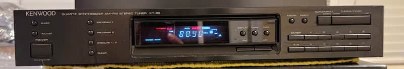 Kenwood Kenwood KT-89 is a quartz synthesizer AM/FM stereo tuner 1988 - Black image 1