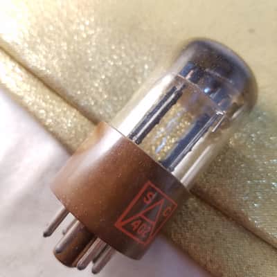 Raytheon Matched Pair (2) JAN-JRP-6SN7WGT tNOS AT1000 TESTED Vacuum Tubes military brown base dual triode 1956-1959 image 12