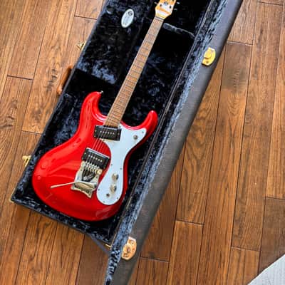 1990s Mosrite The Ventures Vibramute '65 Reissue Electric Guitar Red MIJ Kurokomo Japan image 20