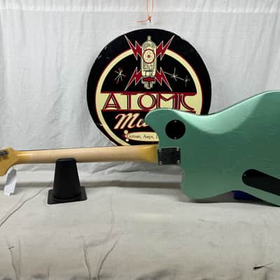 Maghini Guitars Skylark Baritone Guitar with COA + Gator Case 2023 - Lightly Aged Jade Metallic image 8