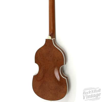 2015 Hofner Gold Label 500/1-MBU Violin Bass Walnut Stained Birdseye Maple image 3