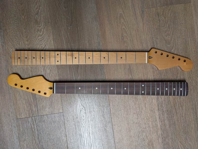 28" Baritone Stratocaster Necks *Roasted Maple / Vintage Yellow Maple* image 1