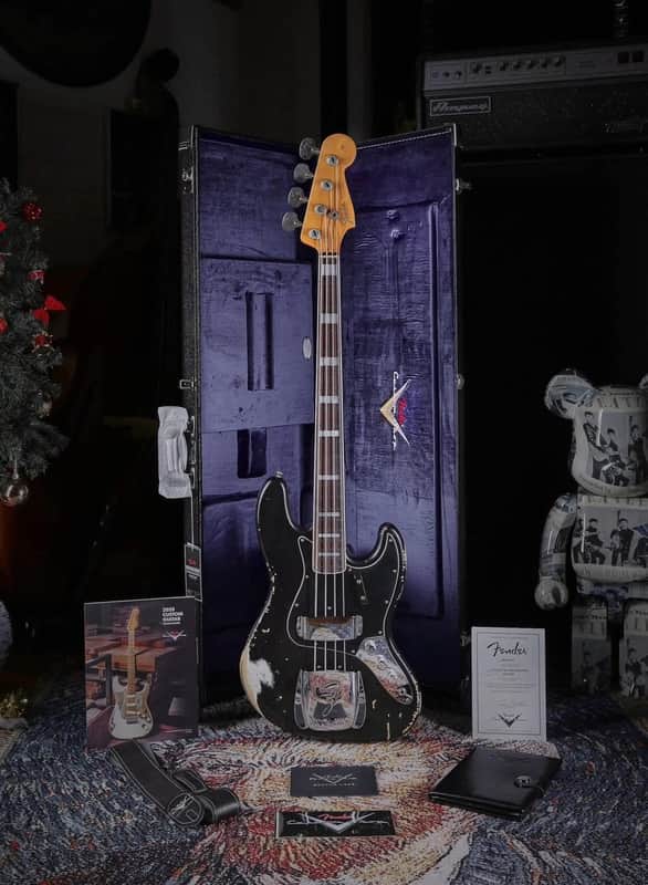 FENDER CUSTOM SHOP JAZZ BASS LIMITED EDITION BLACK HEAVY RELIC 2023 image 1
