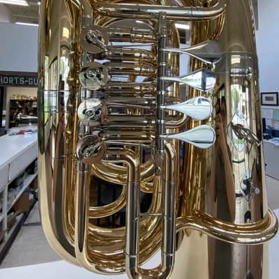 New Alexander model 164 "Kaisertuba" BBb Tuba in Gold Brass,4 valves, Lacquered,Nickel-Silver Garland; with Care Kit image 13
