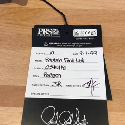 PRS Robben Ford Limited Edition Signature McCarty Black + Case image 9
