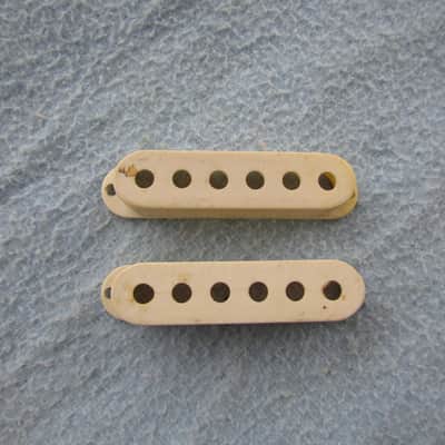 2 Vintage Single Coil Pickup Covers Taller Than Stratocaster Pickup Covers 2-23/32" Tall Pickup Covers image 2
