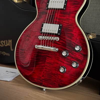 Gibson Custom Shop Les Paul 1968 Custom Fire Tiger Aus Erstbesitz, Flamed Top, nur 4,24kg, div. Upgrades! 2010 - Red Fire Tiger Flame image 16