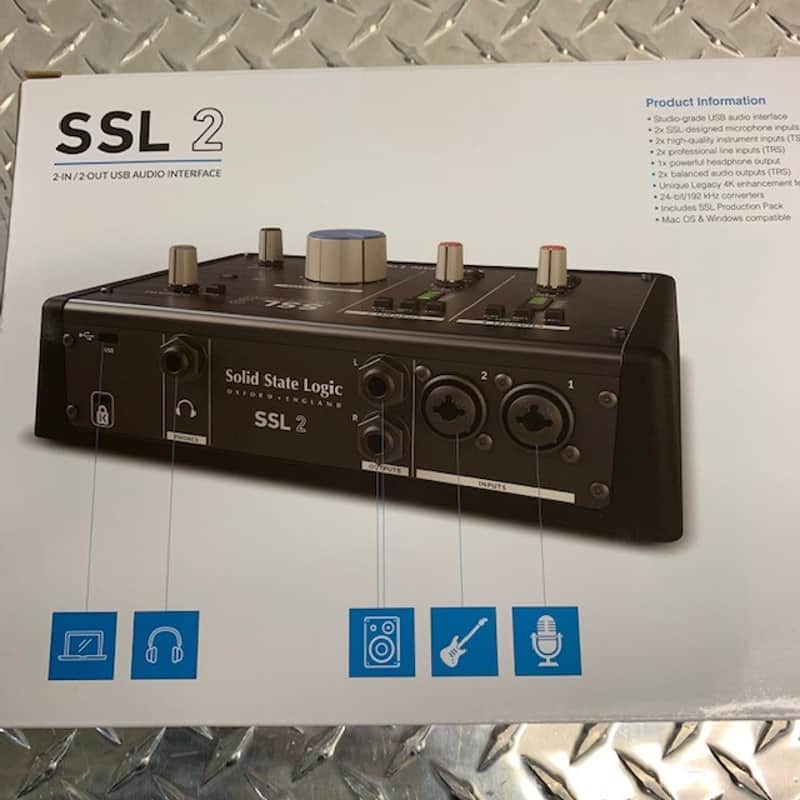 Solid State Logic SSL 2 USB Audio Interface 2020 - Present - Black image 1