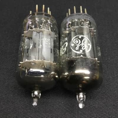 MATCHED PAIR GE 12AU7 Long Plate D Getter AUDIO Vacuum Tubes TESTED 10.9368 image 3