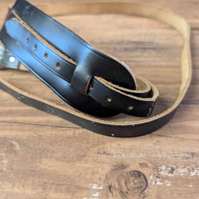 Vintage Guitar Strap Spaghetti Style 1950s, 1960s Black Great Condition image 6