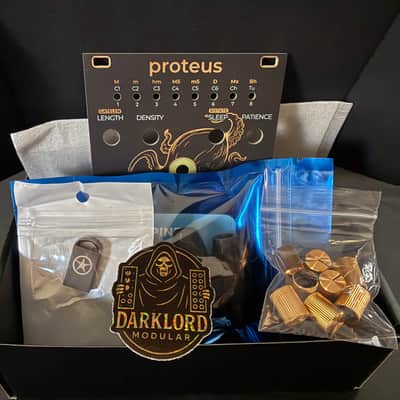 Proteus Panel Kit with Special Darklord Edition Eurorack Toolset and gold knobs image 2